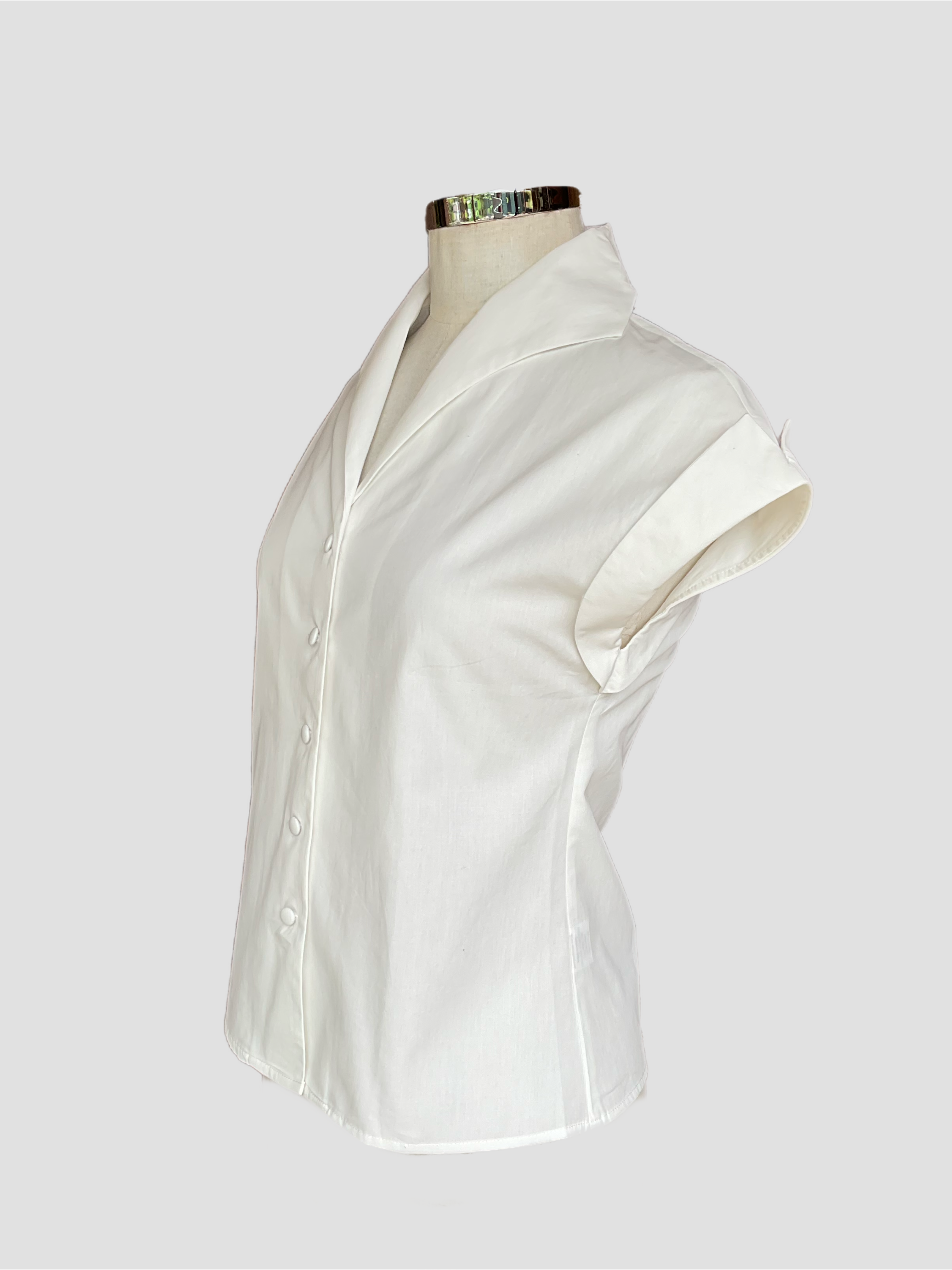 Tammy Natural white vintage style Cotton Blouse