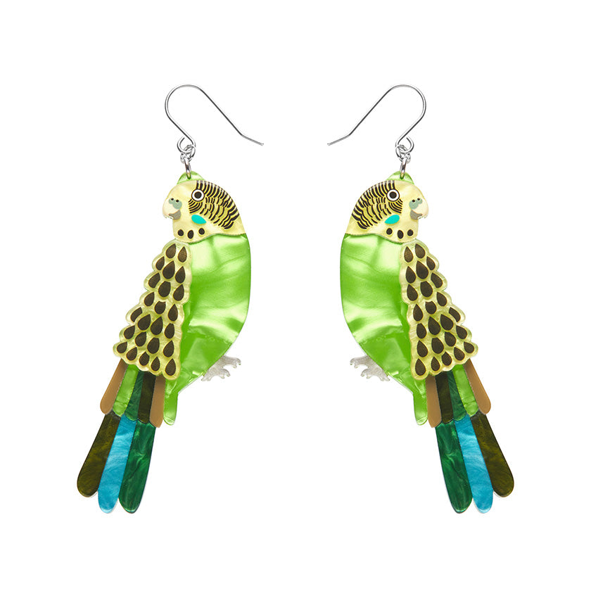 Flossie The Budgie Earrings