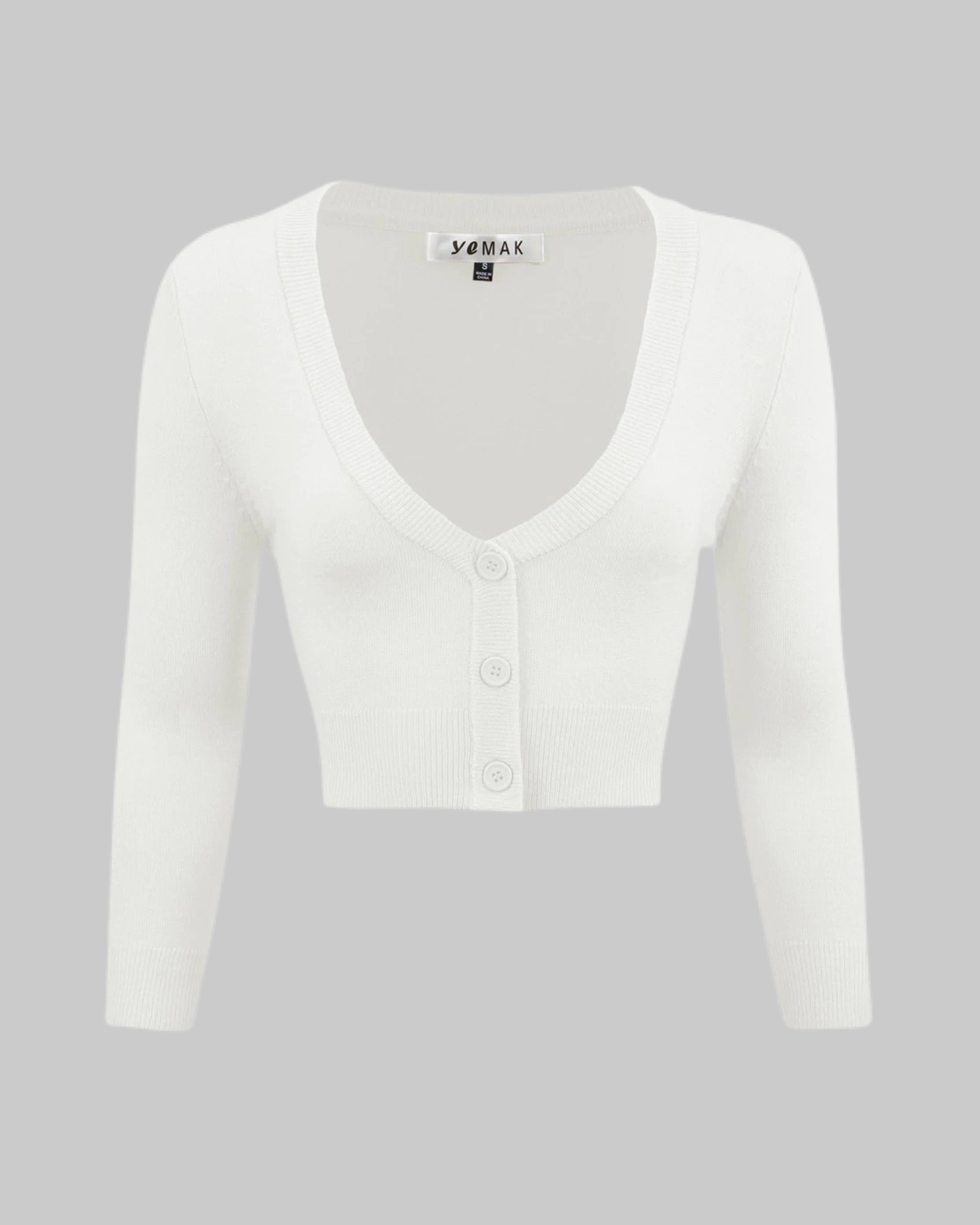 MAK Crop Cardigan White – Retrospec'd Clothing